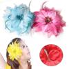 Nueva Moda Flor Grande Tela Accesorios para el Cabello Flor de Peonía para la Cabeza Headdress para Baile Cuadrado Pasador Diadema con Flor para Niños