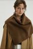Bufanda de Cuello de Lana de Yak de Moda Nueva para Otoño e Invierno, Calentador de Cuello de Punto Versátil de Color Sólido Integrado, Chal para Mujer