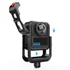 Compatível com gaiola de liga de alumínio GoPro Max2, estrutura de expansão protetora de metal, acessório de câmera de ação panorâmica resistente a arranhões