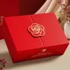 Caja de Regalo para el Día de San Valentín 2026 y el Día de San Valentín Chino, Apertura Doble, Roja y Rosa, Exquisita Caja de Regalo Grande, Vacía
