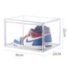 Caixa de Sapatos com Porta Dupla Caixa de Armazenamento para Tênis de Basquete Transparente Anti-oxidação Coleção de Celebridades da Internet Exibição Armazenamento Gabinete de Plástico para Sapatos Esportivos