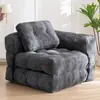 Silla Plegable Convertible para Dormir con Respaldo de Almohada Soporte Sofá de Compresión al Vacío Espuma de Rebote de Algodón Triturado