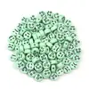 Letras acrílicas con cuentas sueltas, cuentas planas, para pulseras, pendientes, accesorios de joyería hechos a mano para niños, DIY, venta al por mayor