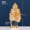 Decorações e Móveis de Ferro Folha de Tartaruga de Luxo Leve Nórdico Criativo Folha de Ginkgo Casa Sala de Estar Mesa de Trabalho Ornamentos de Alto Padrão