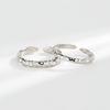 Prata Esterlina S925 Anel Simples de Papel de Bala Luxo Nicho Textura Irregular Anel de Dedo Moda Liso Círculo Anel de Casal