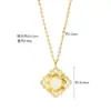 Collar de Plata de Ley S925 Trébol de Cuatro Hojas Colgante Brillante para Mujer, Cadena de Suéter de Moda de Nicho de Lujo Ligero de Alta Gama Venta al por Mayor Qingdao