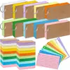 Notas de índice transfronteiriças 3*5 polegadas 150g impressão horizontal frente e verso folha solta com argola capa de papel kraft palavras