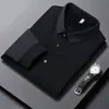 Camiseta de Manga Larga de Otoño para Hombre, Estilo Papá, Falso Dos Piezas, Nuevo Casual de Negocios, Camisa Base de Cuello Campana para Hombres de Mediana Edad
