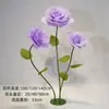 Rosa de papel flor artificial gigante decoração de vitrine de shopping adereços de decoração de chão para casamento