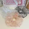 Goma de Pelo de Malla con Perlas y Hilos Brillantes, Estilo Perezoso y Elegante, Nueva Goma Elegante para Moños y Colas de Caballo para Niñas