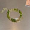 Nova Pulseira de Bambu Estilo Nacional Estilo Chinês Feminina ins Design de Nicho Senso Avançado Fivela de Orquídea Pulseira de Cordão de Mão Joias