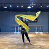 Adereços de Dança de Bandeira com Hastes Telescópicas, Amarelo, Vermelho, Roxo, Seda Artificial, Performance de Palco, Atacado, Direto do Fabricante