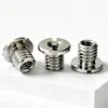 Tuerca de Conversión de Acero Inoxidable 1/4 a 3/8 Tornillo Adaptador para Trípode Accesorios Adaptador para Soporte de Teléfono de Coche