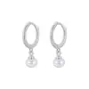 Pendientes de Perla de Plata de Ley 925 Estilo Nuevo 2025 Populares Ins Nicho Lujo Accesible Pendientes para Mujer Gama Alta Otoño e Invierno Simples