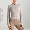 Jaqueta Esportiva Transfronteiriça Outono Primavera Europa América Manga Longa Corrida Slim Fit Alta Elasticidade Fitness Yoga Roupa Top Fitness Jaqueta Feminina