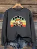 Sudadera con Estampado de Hada de Champiñones para Mujer, Sudadera Básica de Cuello Redondo, Suéter Holgado y Cálido, Ropa Casual de Otoño