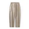 Pantalones de chándal holgados unisex para deportes al aire libre, de algodón peinado resistente, engrosados, de pierna recta con puños, pantalones cálidos de invierno