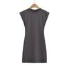 Vestido de verano de manga corta con cuello redondo y cintura ajustada para mujer, estilo europeo y americano, sexy y adelgazante
