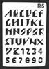 Plantilla de cuenta de mano con letra R, plantilla de dibujo digital, plantilla de dibujo grande, 12