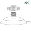 Venta Caliente Transfronteriza Ventosa de Tornillo de 32 mm Ventosa de Tuerca Transparente M4M5M6 con Rosca Longitud 6-15 mm
