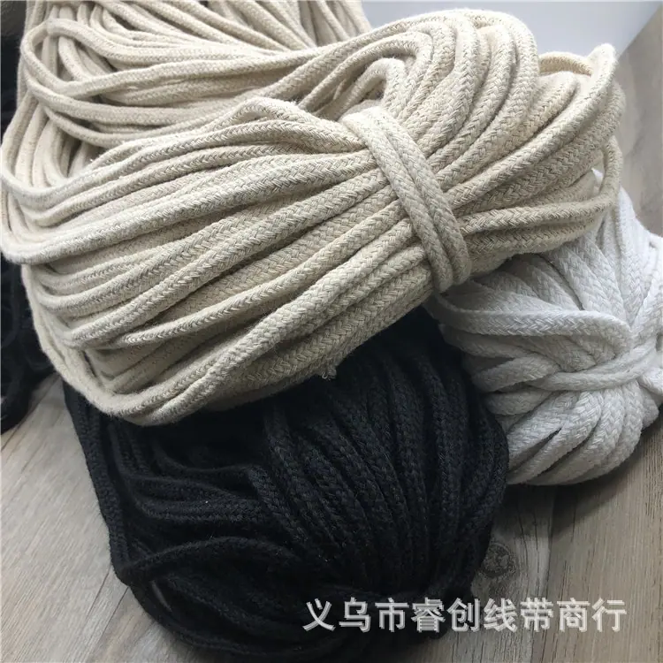 6MM双层空心棉绳