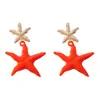 Pendientes de Verano Transfronterizos Vitalidad Estilo Tropical Colorida Vida Marina Ambiente Festivo Pendientes para Mujer