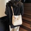 Bolso pequeño de mensajero de color contrastante popular de este año para mujer, nueva moda 2025, versátil, bolso de hombro con textura retro