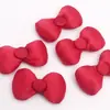 Lazo de tela relleno de algodón rojo navideño, satén, tridimensional, accesorio para el cabello DIY, accesorio para la ropa, accesorio decorativo