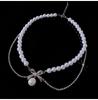 Flash Diamond Bow Pearl Colar Mulheres Francês de Alta Classe Nicho Design Neck Chain Cold Style choker Clavicle Chain