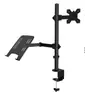 Suporte de monitor de computador braço robótico de tela dupla tela rotativa de mesa base em balanço universal 14-32 polegadas