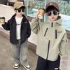 Abrigo de Color Sólido para Niños Abrigo 2024 Primavera Nuevo Niños Guapo Chaqueta Casual Bebé Top Combinable para Niños