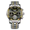 Poedagar/Poedagar 8051 Reloj Mecánico Totalmente Automático Impermeable Multifuncional para Hombre Reloj Luminoso Calado para Hombre