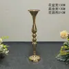 Accesorios para Boda Estilo Europeo Florero de Hierro Forjado Decoración de Mesa Principal Arreglista Floral Mesa de Libro de Invitados Soporte Dorado para Flores de Mesa Soporte Adornos