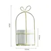 Maceta de Hierro Ins para Suculentas Maceta Simple Escandinava Florero Marco de Hierro Soporte para Flores Maceta Hidropónica de Cerámica Planta Verde Maceta Chapada en Oro