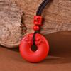 Colgante Pixiu de Mineral Crudo Cinabrio con Alto Contenido de Arena Roja Imperial, Adecuado para Hombres y Mujeres en su Año del Zodiaco, Collar Regalo Joyería al por Mayor