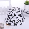 Novo Chapéu de Pescador Preto e Branco Laticínio Estilo Coreano Versátil Fashionável Casual Tendência de Viagem Protetor Solar Chapéu Bacia