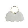 Bolso de Moda para Mujer Bolso de Cena con Pinza de Flor Bolso tipo Concha 2025 Primavera Nuevo Bolso de Mano Bolso Cruzado con Cadena Bolso de Hombro