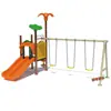 Balanço e Escorregador para Playground Infantil. Escorregador e Balanço para Crianças de Jardim de Infância. Escorregador Combinado. Balanço Brinquedo Infantil