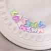 Arte de Uñas 9*10 Mariposa de Cristal Fondo Plano Diamante Tridimensional Color Moca Transparente Aurora Color Mixto Diamante de Forma Especial Decoración de Uñas