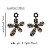 Pendientes Colgantes de Acrílico con Estampado de Leopardo E14207 para Mujer, Aretes de Botón de Personalidad de Nicho Transfronterizo, Pendientes Elegantes de Lujo Ligero de Gama Alta