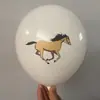 Globos Temáticos de Equitación de 12 Pulgadas Patrón de Ocho Caballos Globos de Látex Decoración de Cumpleaños Arreglo Juguetes Globos Engrosados