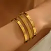 Pulsera de Acero de Titanio de Alta Gama, Sencilla, con Clavo de Bala, Números Romanos y Circonita para Niñas, Popular en Europa y América