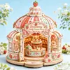 Pintura com Diamantes Montagem em Madeira Enfeites Artesanais DIY Decoração de Mini Cena de Mesa Novo Presente Criativo