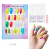 24 Peças de Unhas Postiças Usáveis para Adultos Produtos Acabados Transfronteiriços Patches de Manicure de Alta Qualidade Manicure Amêndoa Removível Atacado