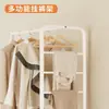 Perchero de Pie para Dormitorio, Móvil con Ruedas, Moderno Estante para Pantalones para el Hogar de Interior, Cesta de Almacenamiento Simple, Perchero para Abrigos y Sombreros