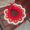 Coleira de Ano Novo para Gato Lenço Festivo do Festival da Primavera para Animal de Estimação Lenço de Pescoço de Ano Novo Roupas para Gatos e Cachorros Babador para Gatinho