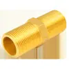 Adaptador de Conversión Directa de Doble Rosca Exterior de Latón de 1 pulgada a Reductor de 6 Puntas a 4 Puntas para Tubería de Agua Reductor Corto