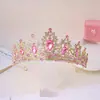 Popular Transfronteriza Europea y Americana Corona Grande de Novia Accesorios para Vestido de Boda Corona de Reina de Cristal Adorno para Fiesta de Cumpleaños Venta al por Mayor