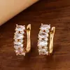 Corea del Sur joyería aretes de circonita AAA hebilla de oreja de una fila regalo retro joyería pequeña y fresca femenina agente mayorista