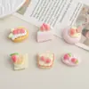 Accesorios de Resina DIY de Dibujos Animados Joyería Pastel de Fresa Crema Dulce Pegamento Pasador Funda para Teléfono Hebilla de Zapato Llavero Colgante con